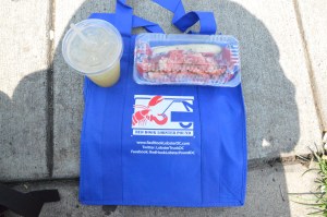 Lobster Roll and Ginger Limeade.  I bought the bag, too, as a nice souvenir and reusable bag for groceries.