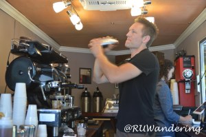 Tim at Caffe Bellezza shaking up Dad's Day Delight, a specialty cocktail exclusive to the Rodeo.