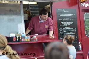 Francois taking an order from a guest